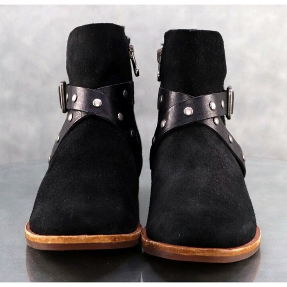 Kork Ease Women's Side Zip Booties Boots Size 6 Nubuck Leather Black - Picture 4 of 13